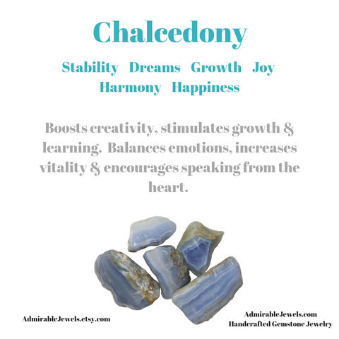 Handmade Dainty Chalcedony Jewelry