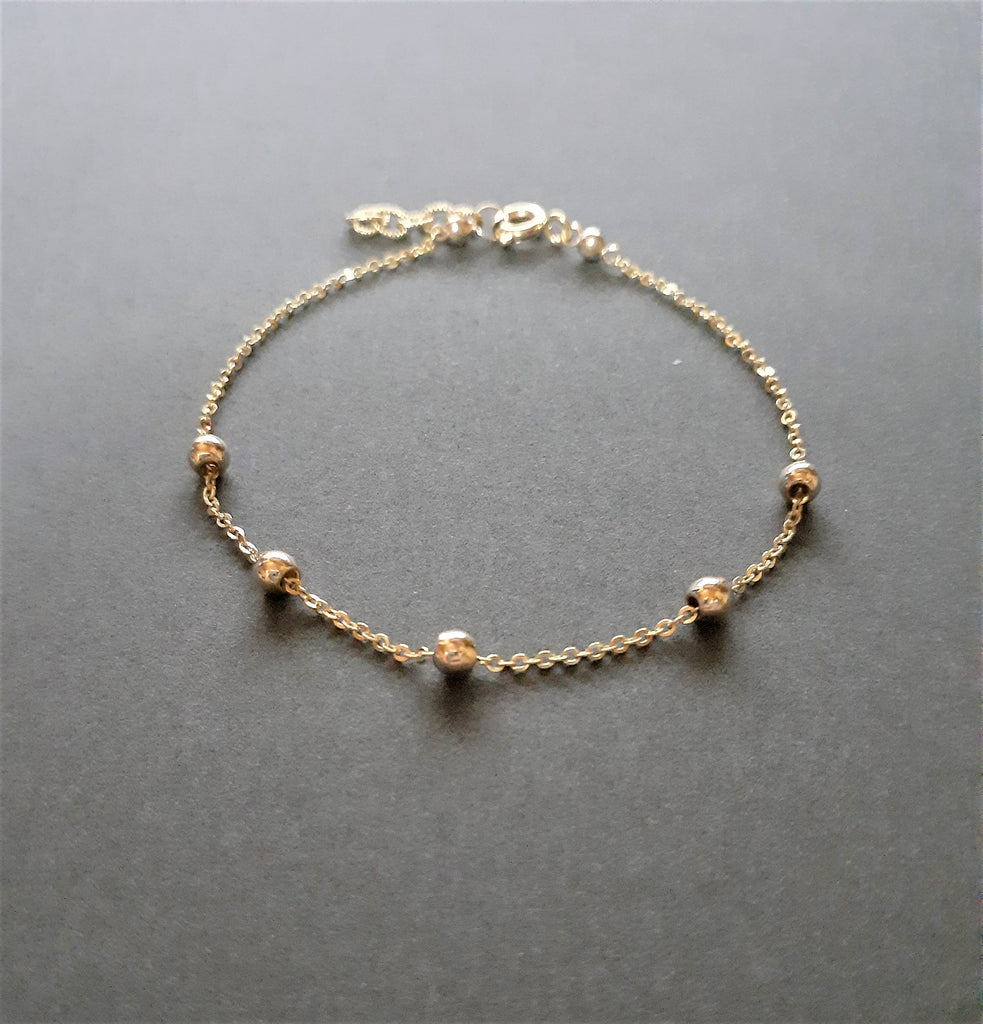 Dainty Gold Bead Bracelet - Fidget Bracelet