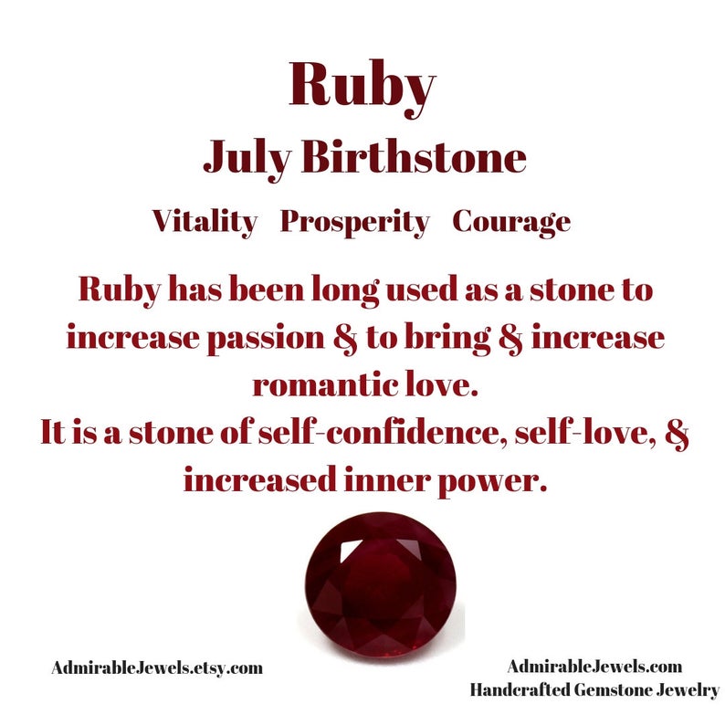 Genuine Ruby Bracelet - July Birthstone - Handmade Jewelry - 14k Gold Filled