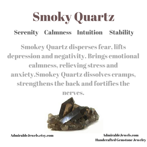 Handmade Dainty Smoky Quartz Jewelry