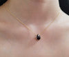 Delicate Smoky Quartz Briolette Pendant Necklace for Women in Sterling Silver or Gold-Filled
