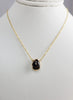 Delicate Smoky Quartz Briolette Pendant Necklace for Women in Sterling Silver or Gold-Filled