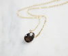 Delicate Smoky Quartz Pendant Necklace for Women in Sterling Silver/Gold-Filled