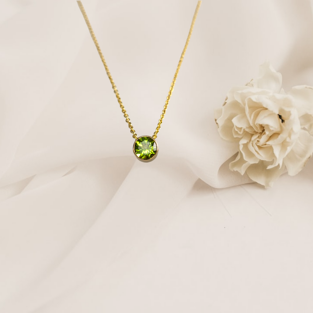 Peridot Floating Necklace - Fidget Necklace