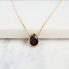 Delicate Smoky Quartz Briolette Pendant Necklace for Women in Sterling Silver or Gold-Filled