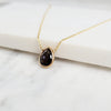 Delicate Smoky Quartz Briolette Pendant Necklace for Women in Sterling Silver or Gold-Filled
