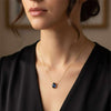 London Blue Quartz Pear Briolette Pendant Necklace