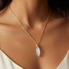 White Moonstone Briolette Pendant Necklace