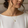 White Topaz Briolette Pendant Necklace