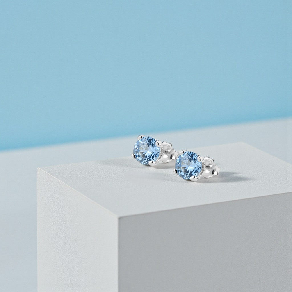 Aquamarine Stud Earrings