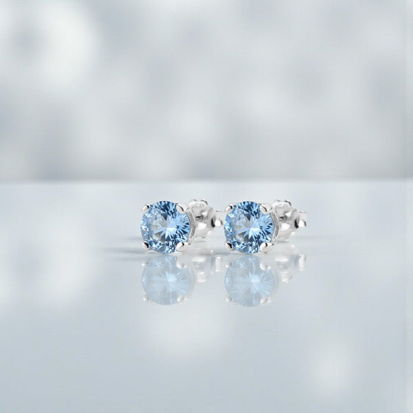 Aquamarine Stud Earrings