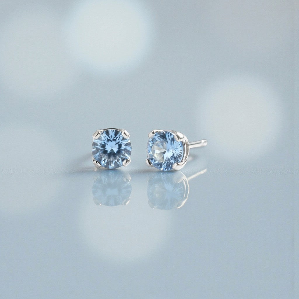 Aquamarine Stud Earrings