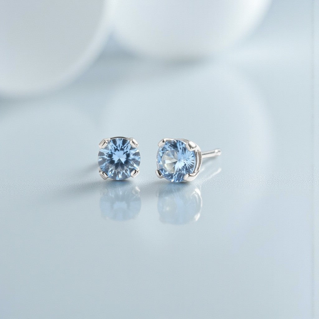 Aquamarine Stud Earrings