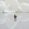 Dainty Smoky Quartz Necklace – Delicate Stone Pendant for Women | Minimalist Healing Crystal Jewelry in Sterling Silver/Gold-Filled