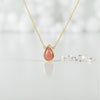 Rhodochrosite Pear Briolette Necklace