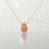 Rhodochrosite Pear Briolette Necklace