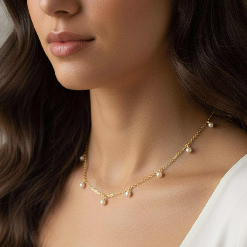 Dainty Freshwater Pearl Choker Necklace