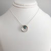 Vintage Inspired Emerald Hoop Pendant Necklace