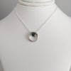 Vintage Inspired Emerald Hoop Pendant Necklace