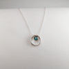 Vintage Inspired Emerald Hoop Pendant Necklace