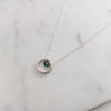 Vintage Inspired Emerald Hoop Pendant Necklace