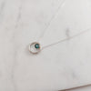 Vintage Inspired Emerald Hoop Pendant Necklace