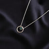 Vintage Inspired Emerald Hoop Pendant Necklace