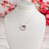 Boho Garnet Necklace – Vintage-Inspired Sterling Silver Hoop with Birthstone – Minimalist Layered Healing Jewelry