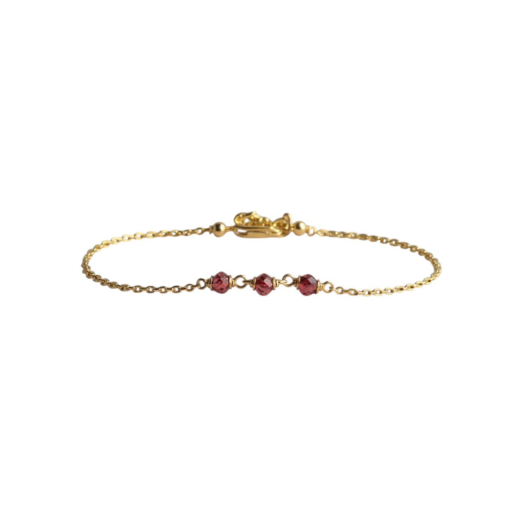 Dainty Garnet Bracelet