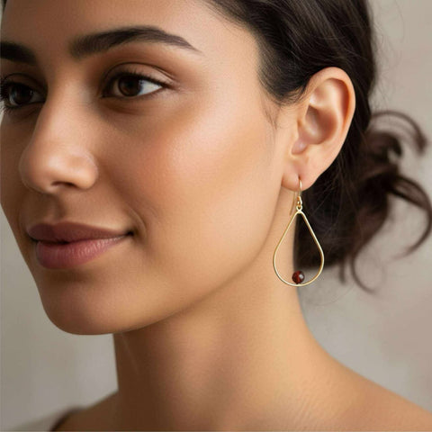 Garnet Drop Earrings