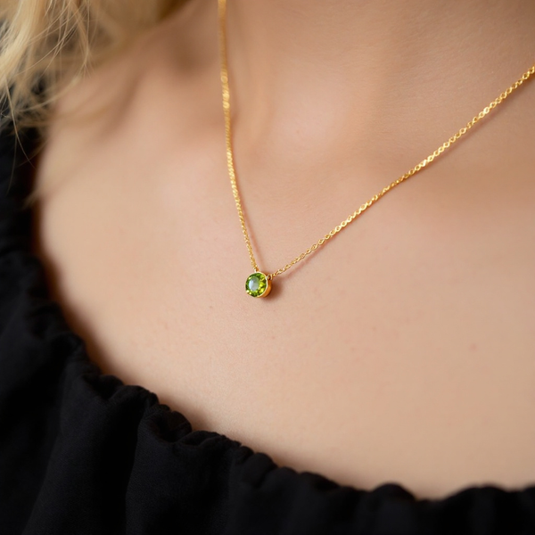 Peridot Floating Necklace - Fidget Necklace
