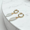 White Moonstone Huggie Hoops – Everyday Elegance – Minimalist Jewelry