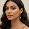 Malachite Long Dangle Earrings