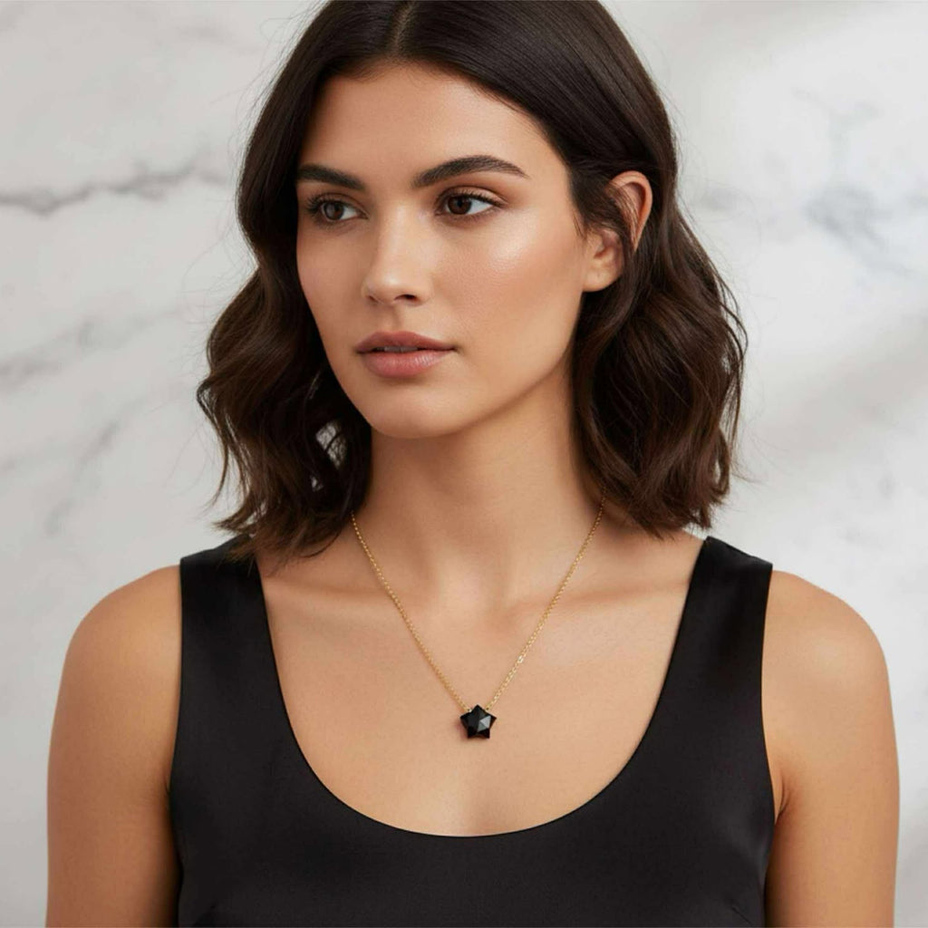 Onyx Star Necklace