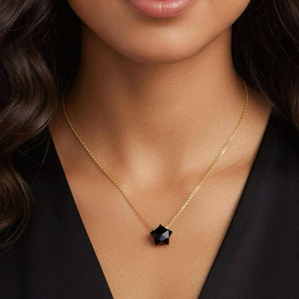 Onyx Star Necklace