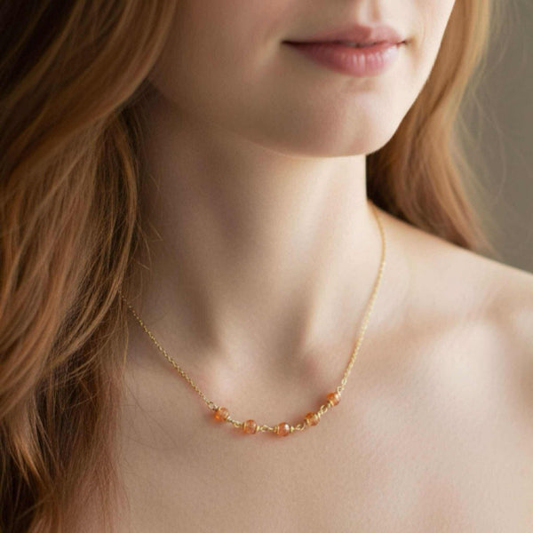 Beaded Sunstone Necklace