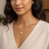 White Opal Hoop Pendant Necklace