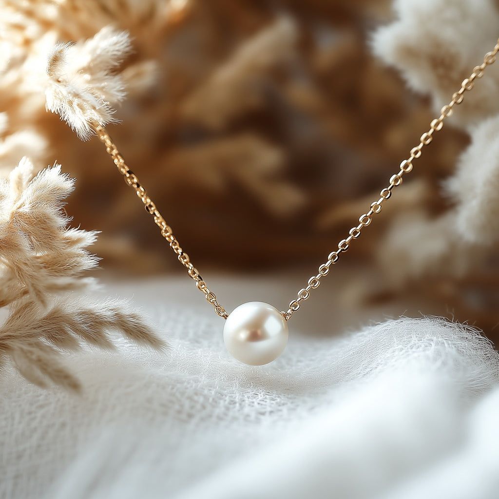 Classic 7mm Freshwater Pearl Necklace for Women on 14k Gold-Filled or Sterling Silver