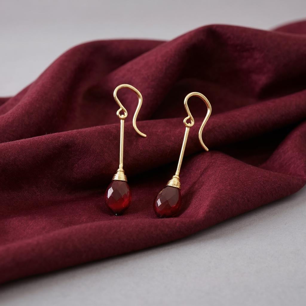 Garnet Dangle Earrings