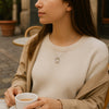 Layered boho jewelry with birthstone necklace