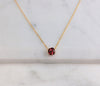 Tiny Genuine Garnet Necklace - 14k Gold-Filled or Sterling Silver