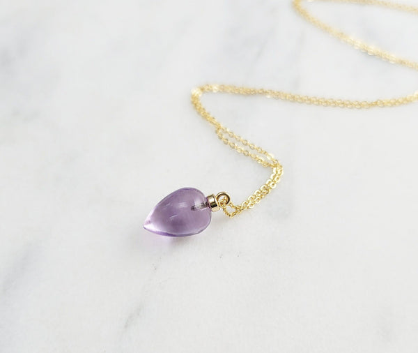 Pink Amethyst Necklace - 14k Gold-Filled or Sterling Silver