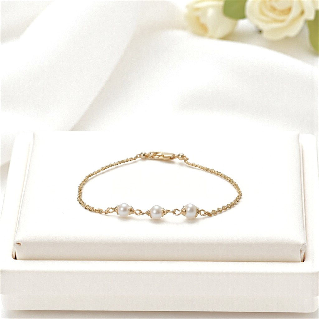 Dainty Freshwater Pearl Anklet