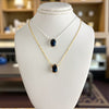 London Blue Quartz Pear Briolette Pendant Necklace