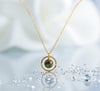 Minimalist Opal Hoop Necklace – Black Fire Opal Birthstone – Dainty Everyday Jewelry – Anniversary or Birthday Gift (Copy)