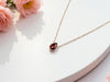 Garnet Pear Briolette Pendant Necklace