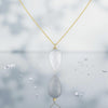 White Moonstone Briolette Pendant Necklace