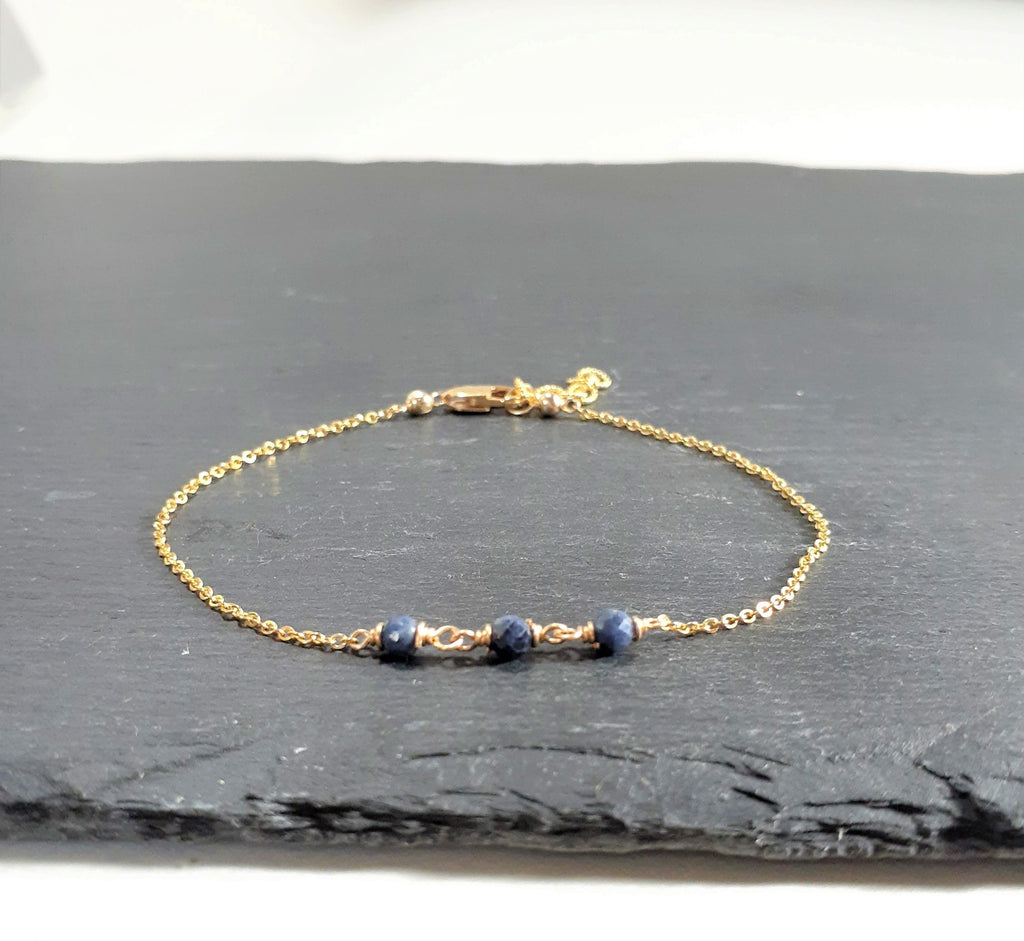 Dainty Blue Sapphire Bracelet