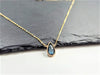 London Blue Topaz Pear Briolette Pendant Necklace