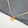 Golden Citrine Pear Briolette Necklace